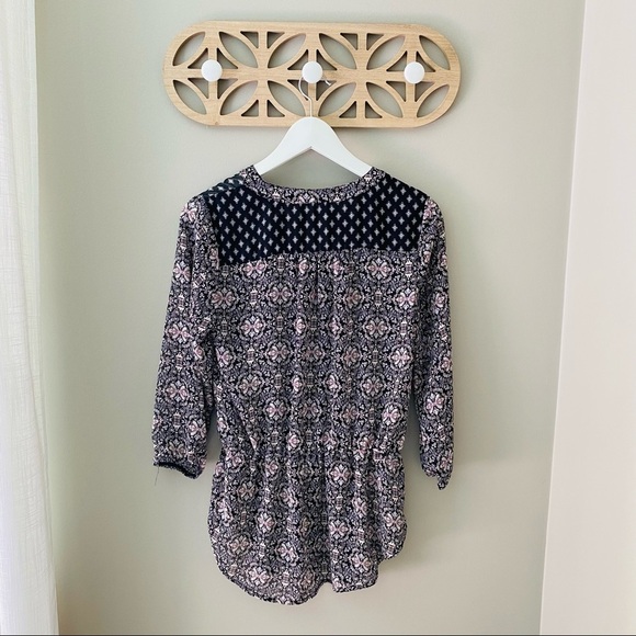 Maurices Sheer Blouse Black/Purple Sz Small - Picture 6 of 8